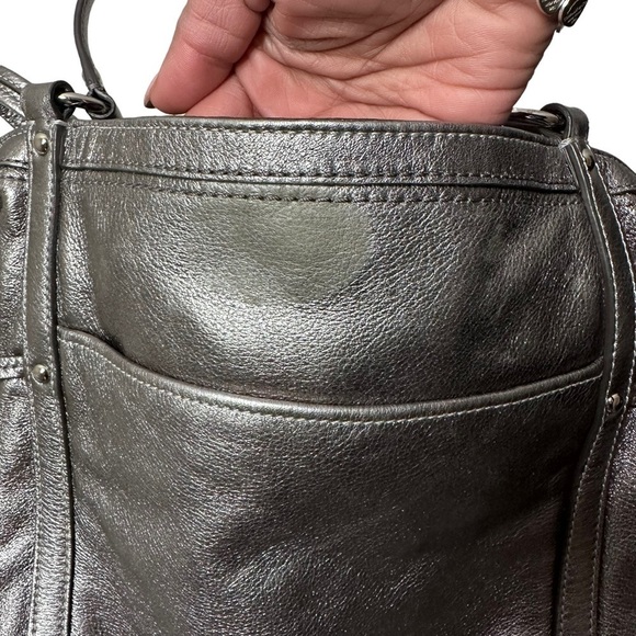 COACH Audrey Cinched North South Metallic Tote - Picture 16 of 16
